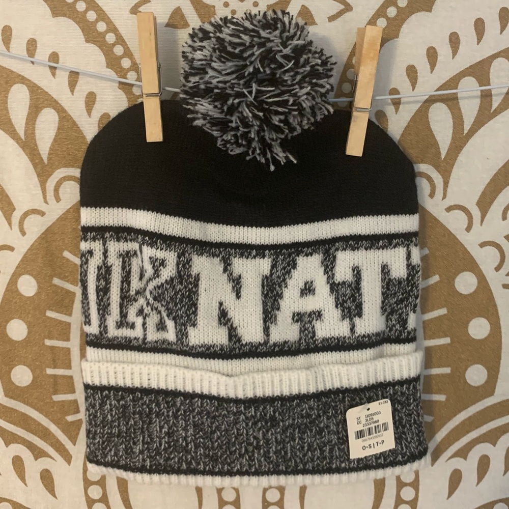 pink nation beanie